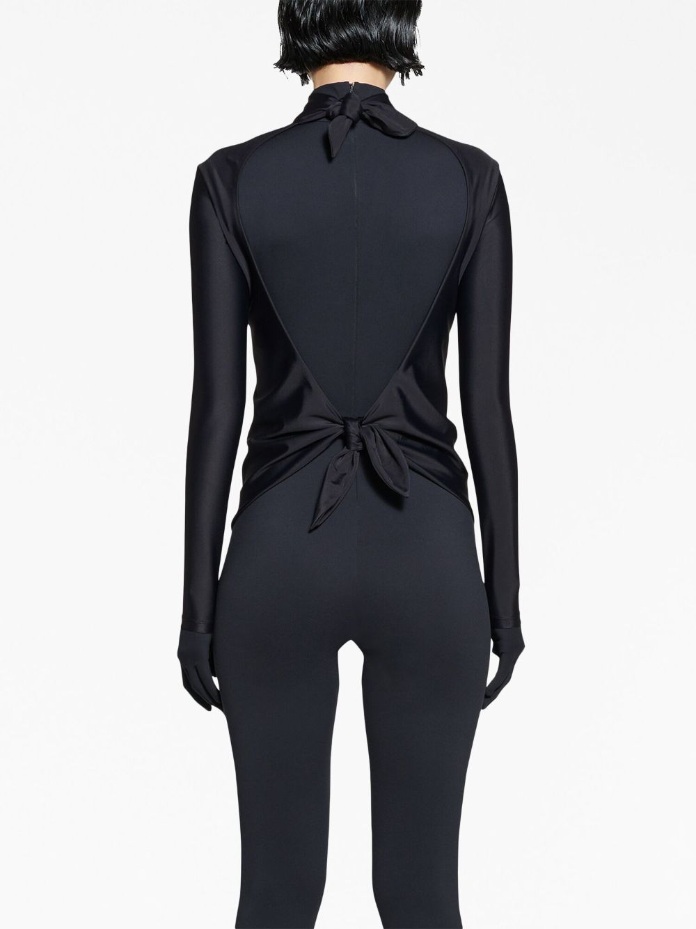 Shop Balenciaga Long-sleeve Turtleneck Top In Black