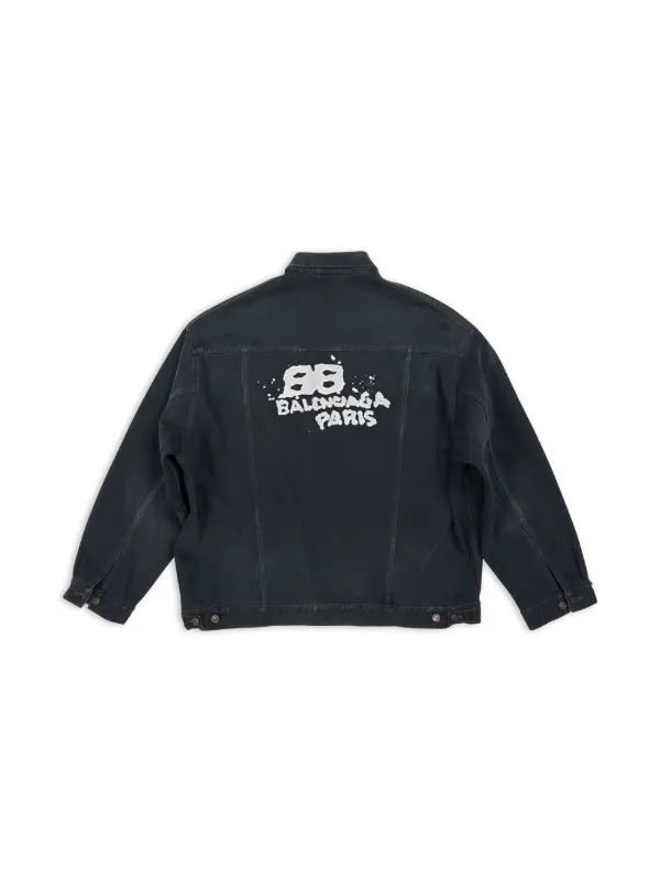 Balenciaga denim jacket on sale sale