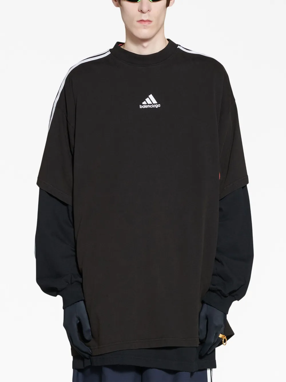Balenciaga embroidered-logo colour-block T-shirt | T-Shirts | Image 2