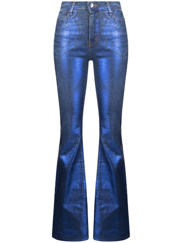 Madison.Maison Metallic Flared slim-cut Jeans - Farfetch