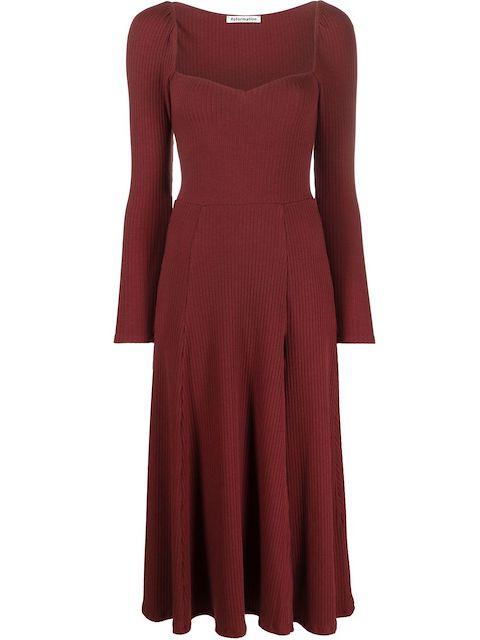 Reformation Banks rib-knit dress