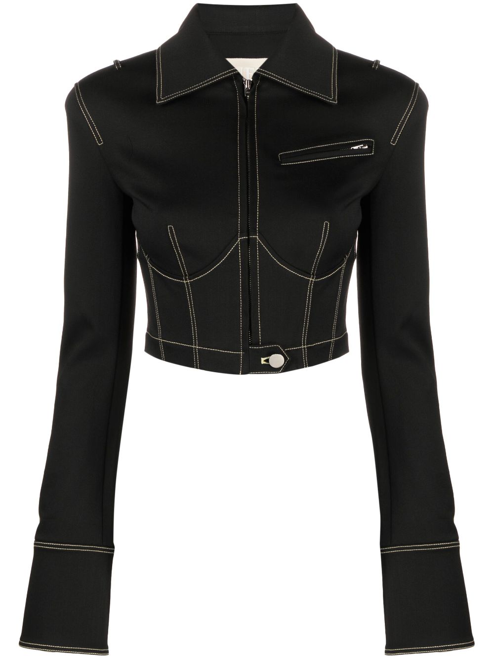 Juneyen corset-style cropped jacket