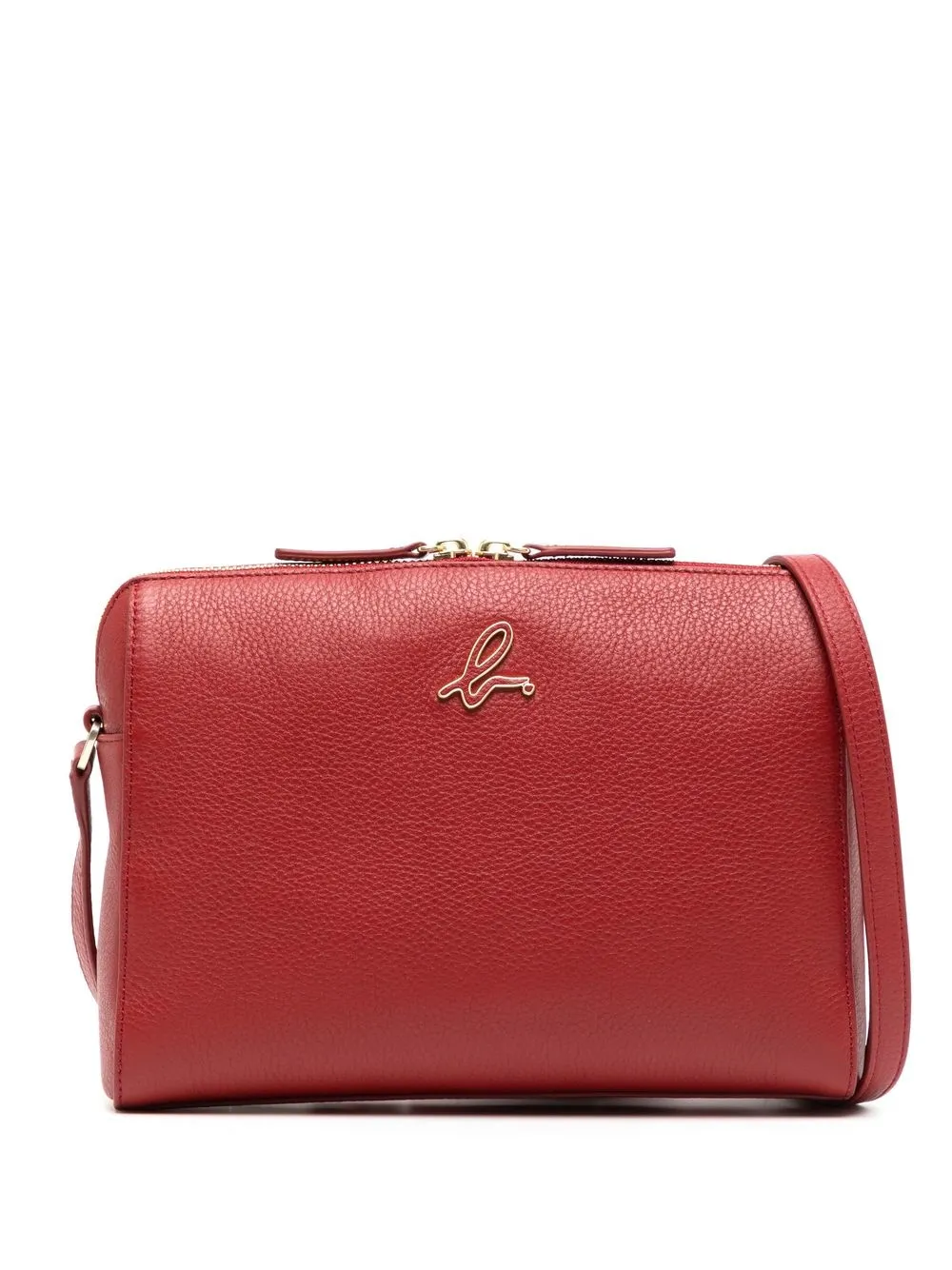

agnès b. crossbody leather bag - Red