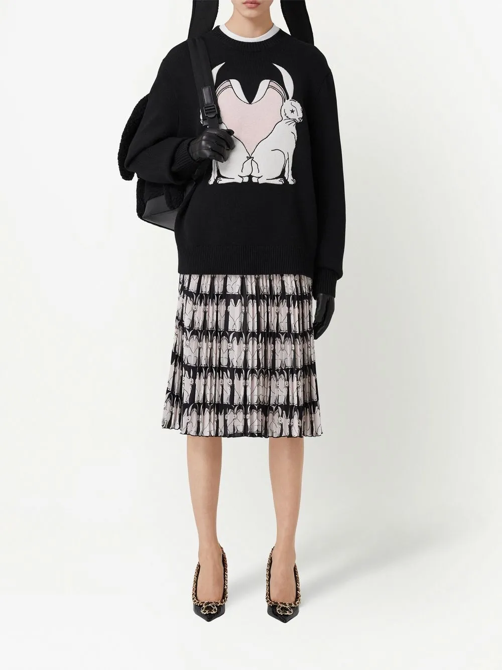 Burberry Intarsia trui - Zwart