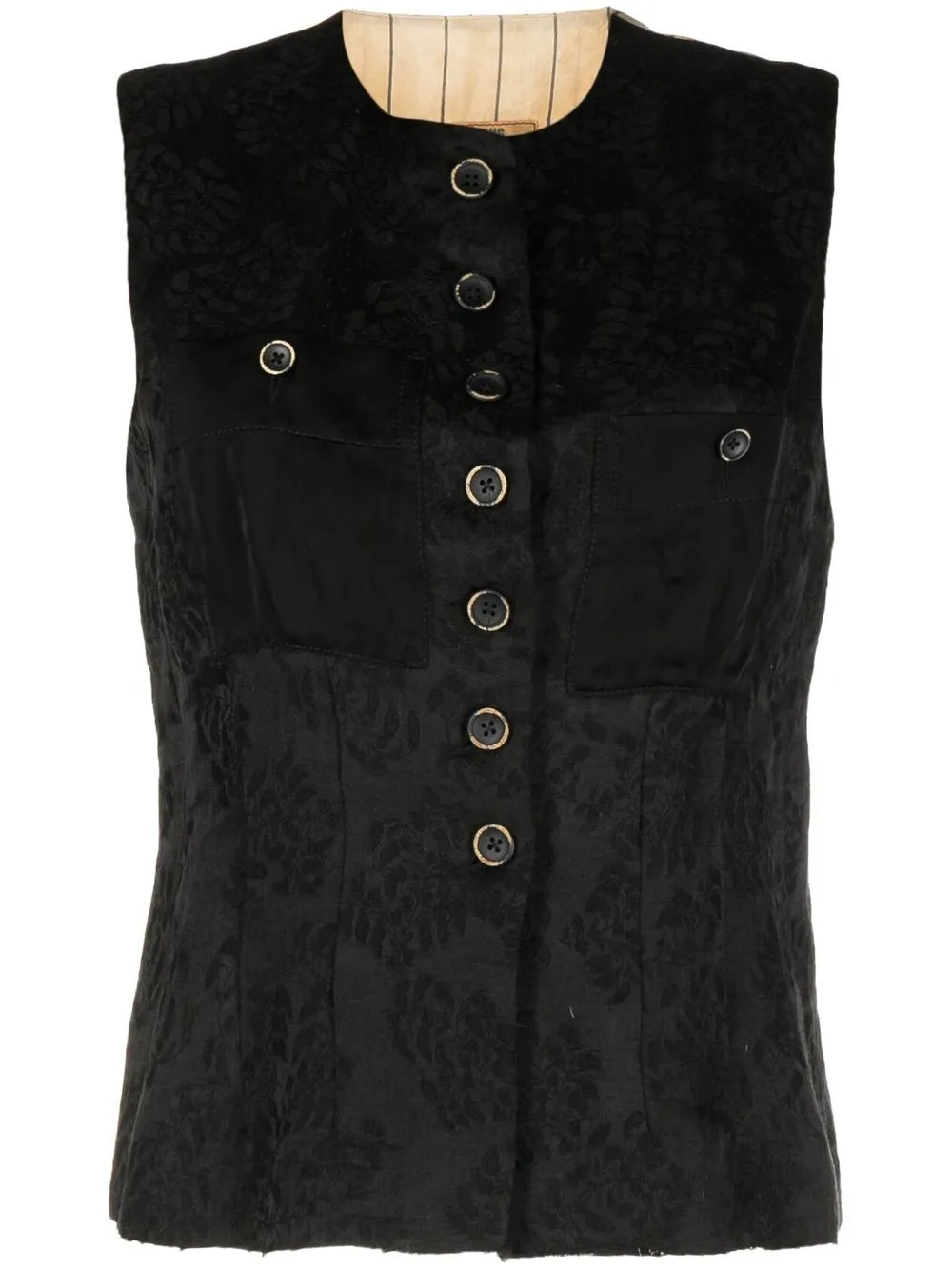 

Uma Wang patterned jacquard waistcoat - Black