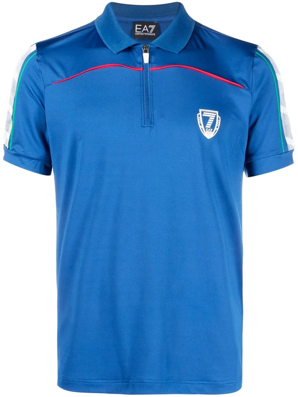 

Ea7 Emporio Armani logo-print short-sleeve polo shirt - Blue