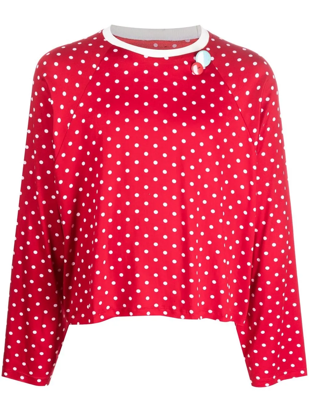 

Liberal Youth Ministry polka-dot long-sleeve T-shirt - Red