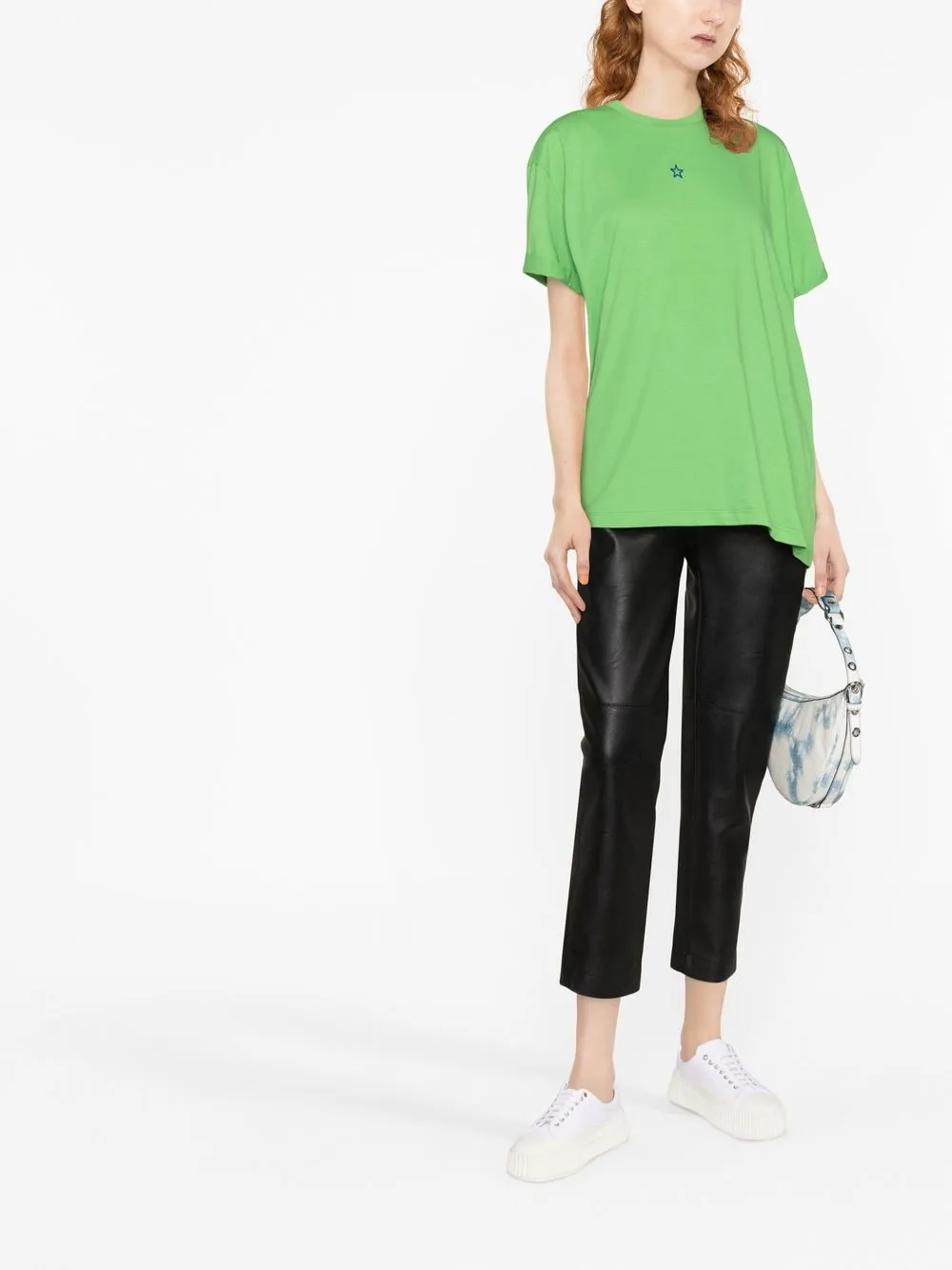 Stella McCartney T-shirt met geborduurde ster - Groen
