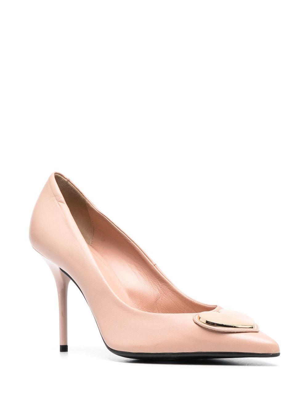 Love Moschino Pumps verfraaid met hart - Beige