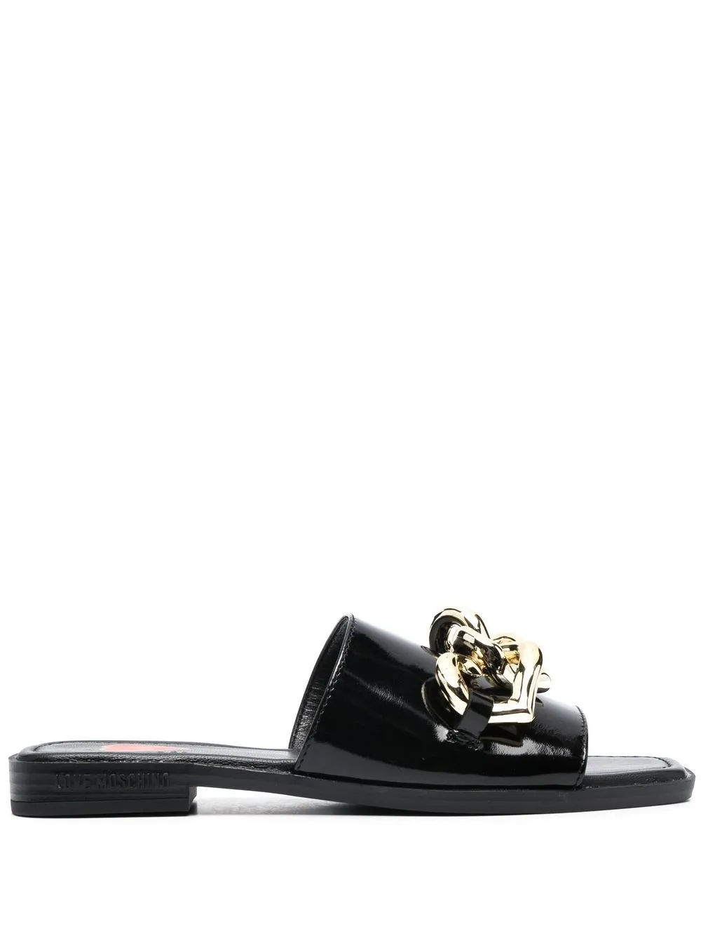 

Love Moschino chain-trimmed sandals - Black