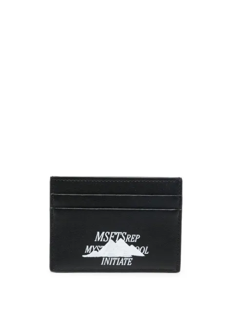 MSFTSrep logo-print card holder 