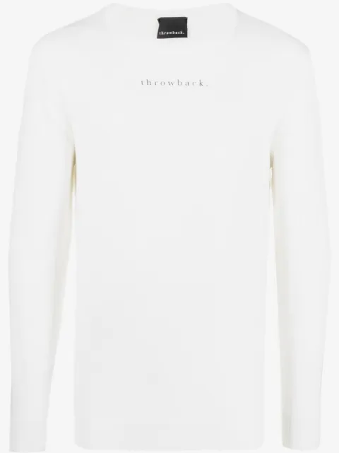 Throwback. graphic-print merino-blend jumper