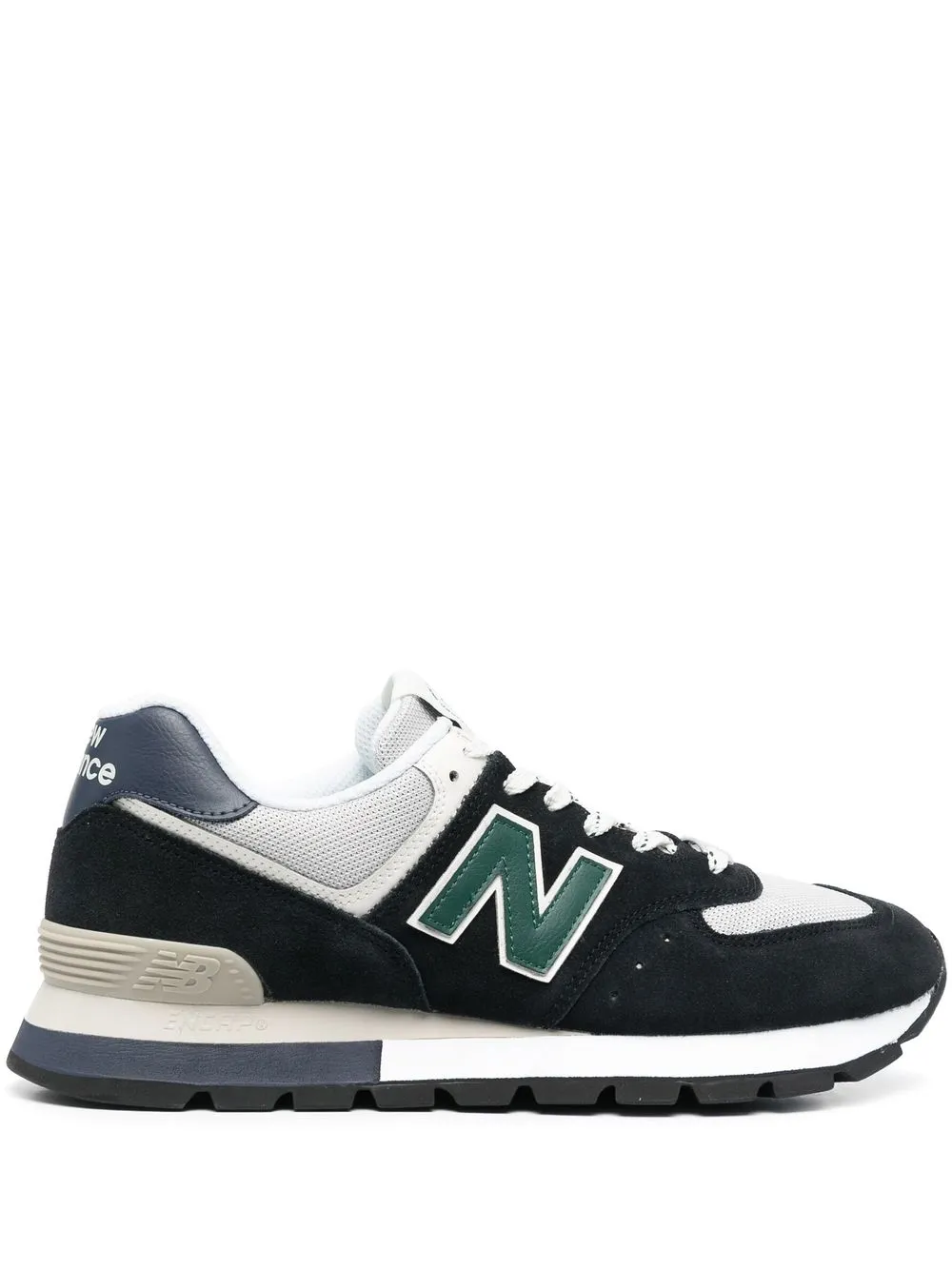 

New Balance N logo-patch panelled sneakers - Black