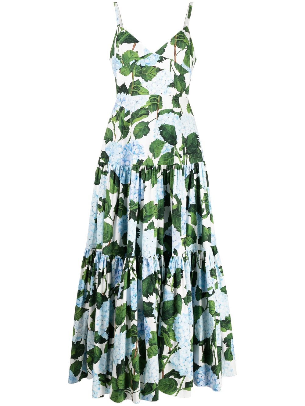 Oscar De La Renta floral-print Tiered Maxi Dress - Farfetch