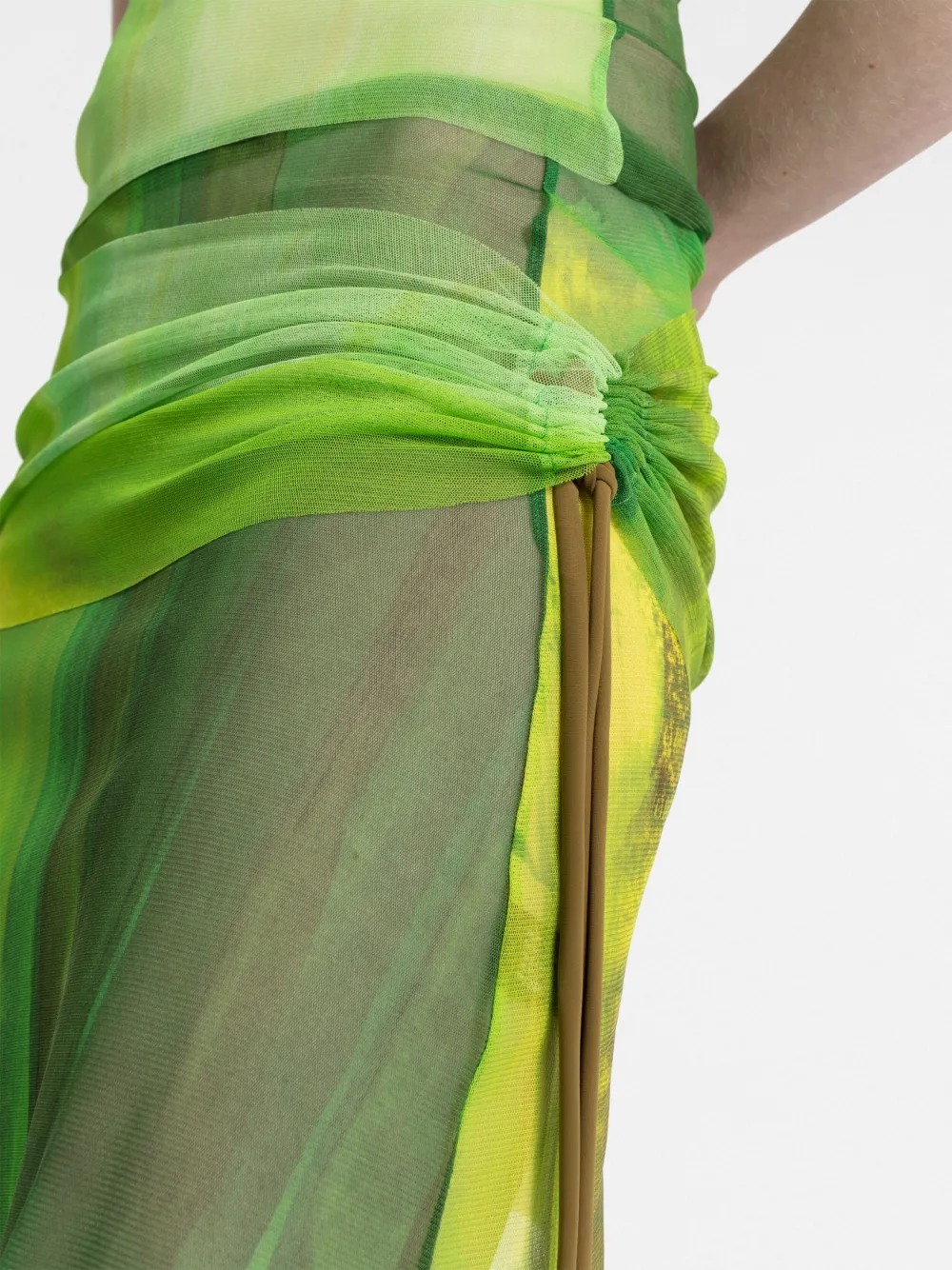 Paula Canovas Del Vas Mesh graphic-print Mini Skirt - Farfetch