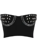 AREA crystal-embellished bustier top - Black