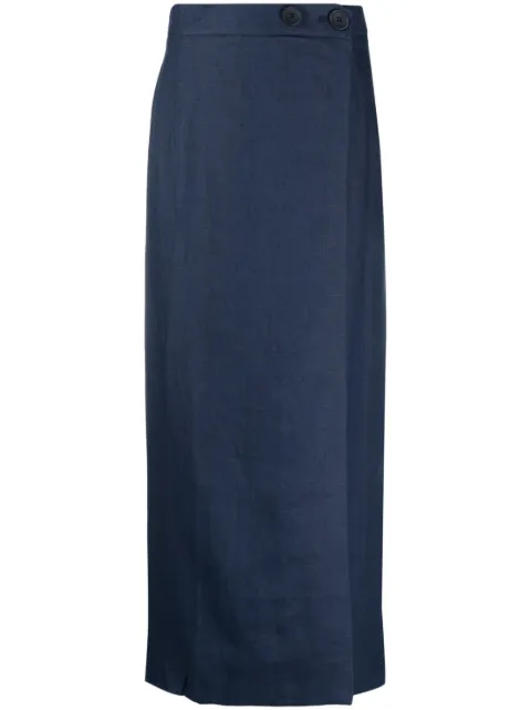 Sleeper Lili Woven linen midi skirt