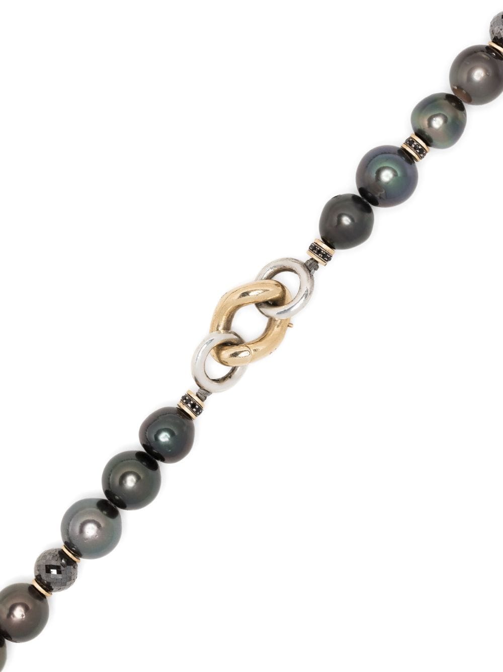 Shop Maor Beaded Pearl Necklace In Black
