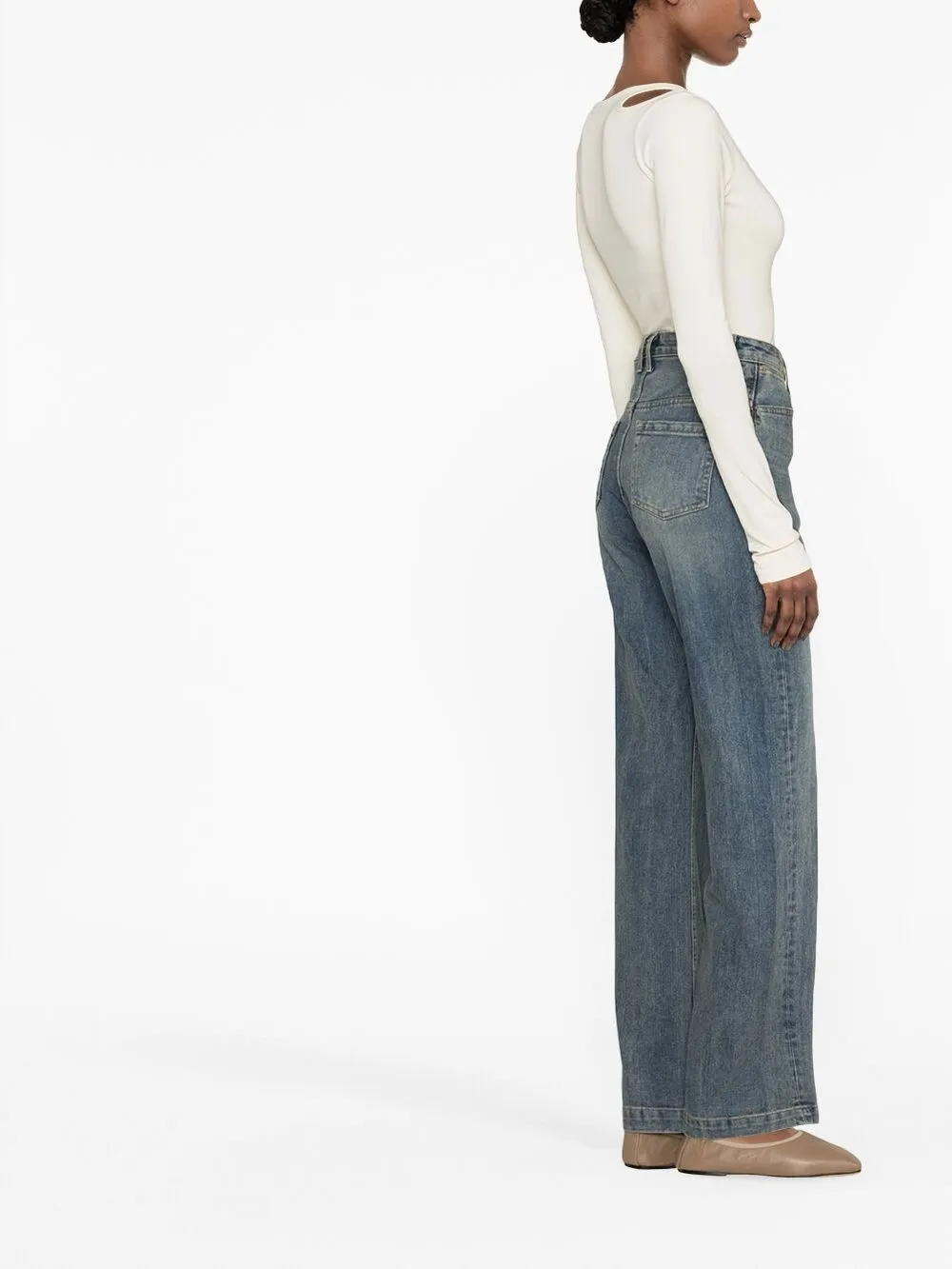 Low Classic High Waist Straight Leg Jeans Farfetch