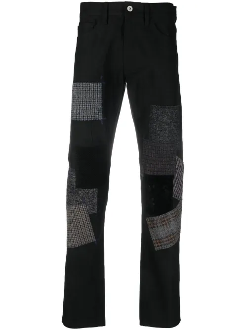 Jean droit à détail patchwork - Junya Watanabe MAN - Modalova