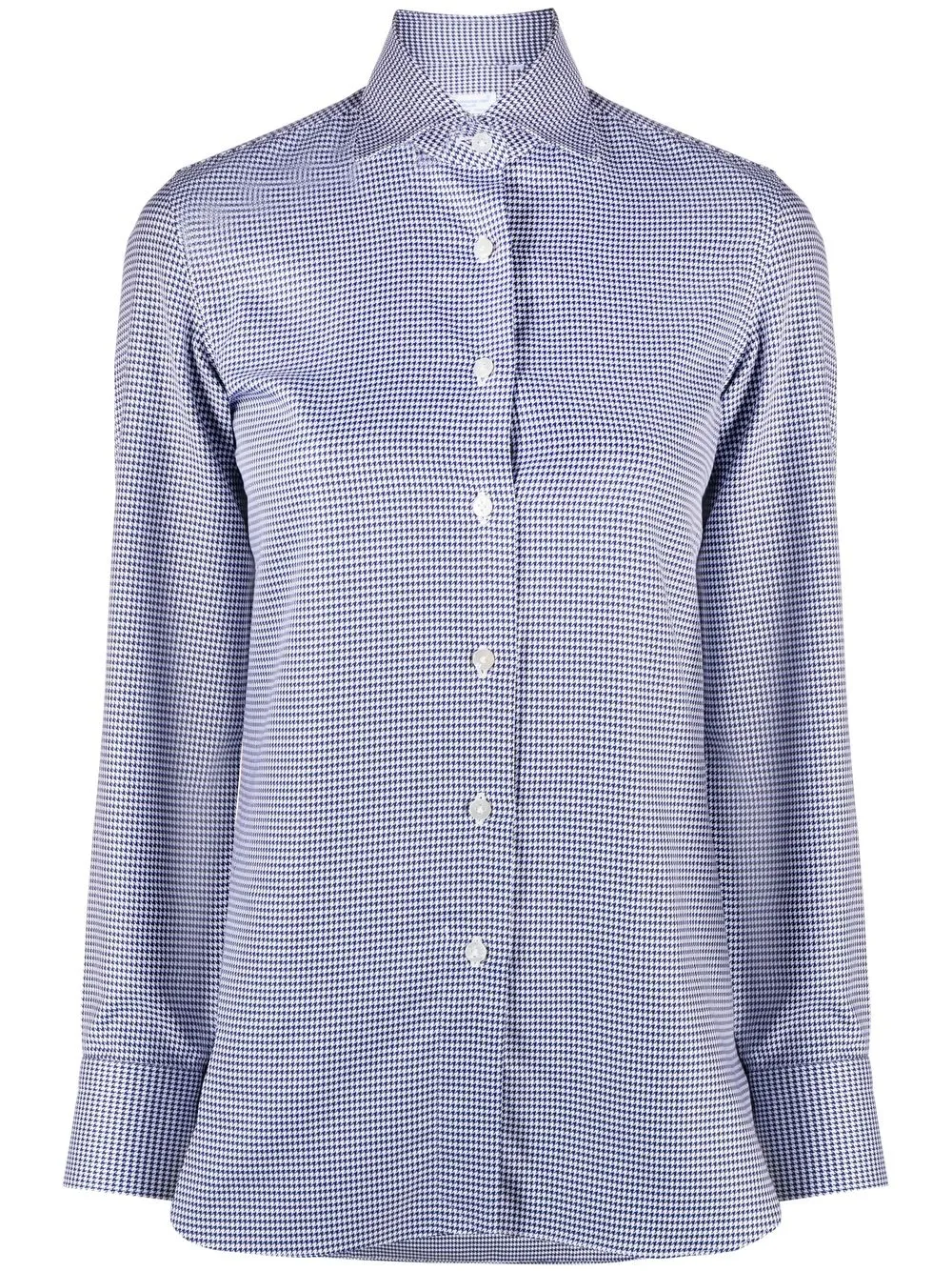 

Finamore 1925 Napoli classic collar houndstooth shirt - Blue