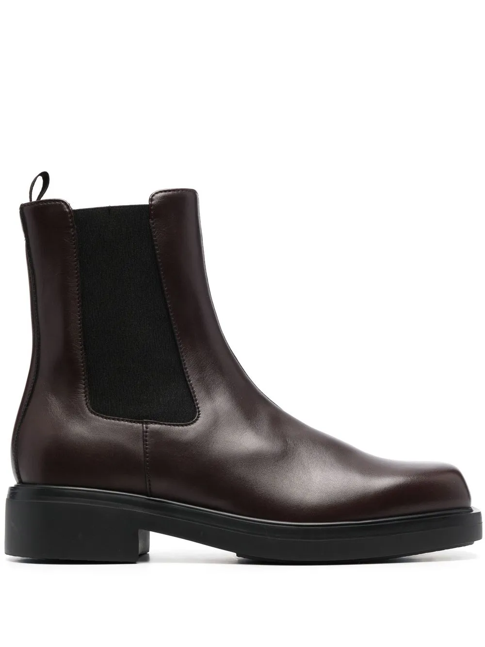 Prada square-toe chelsea ankle boots Brown