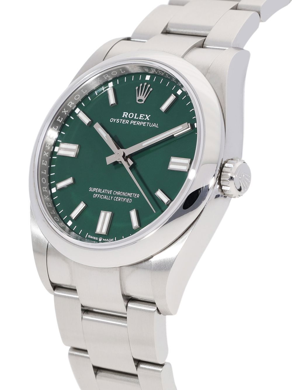 Rolex 2021 pre-owned Oyster Perpetual horloge - Groen