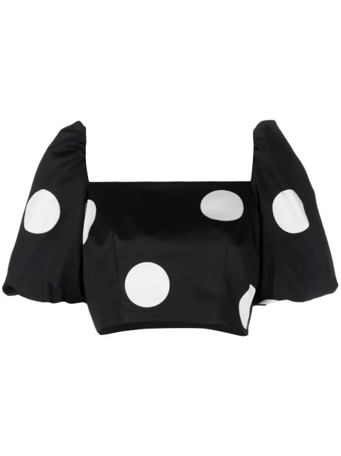 Kate Spade polka dot-print crop top
