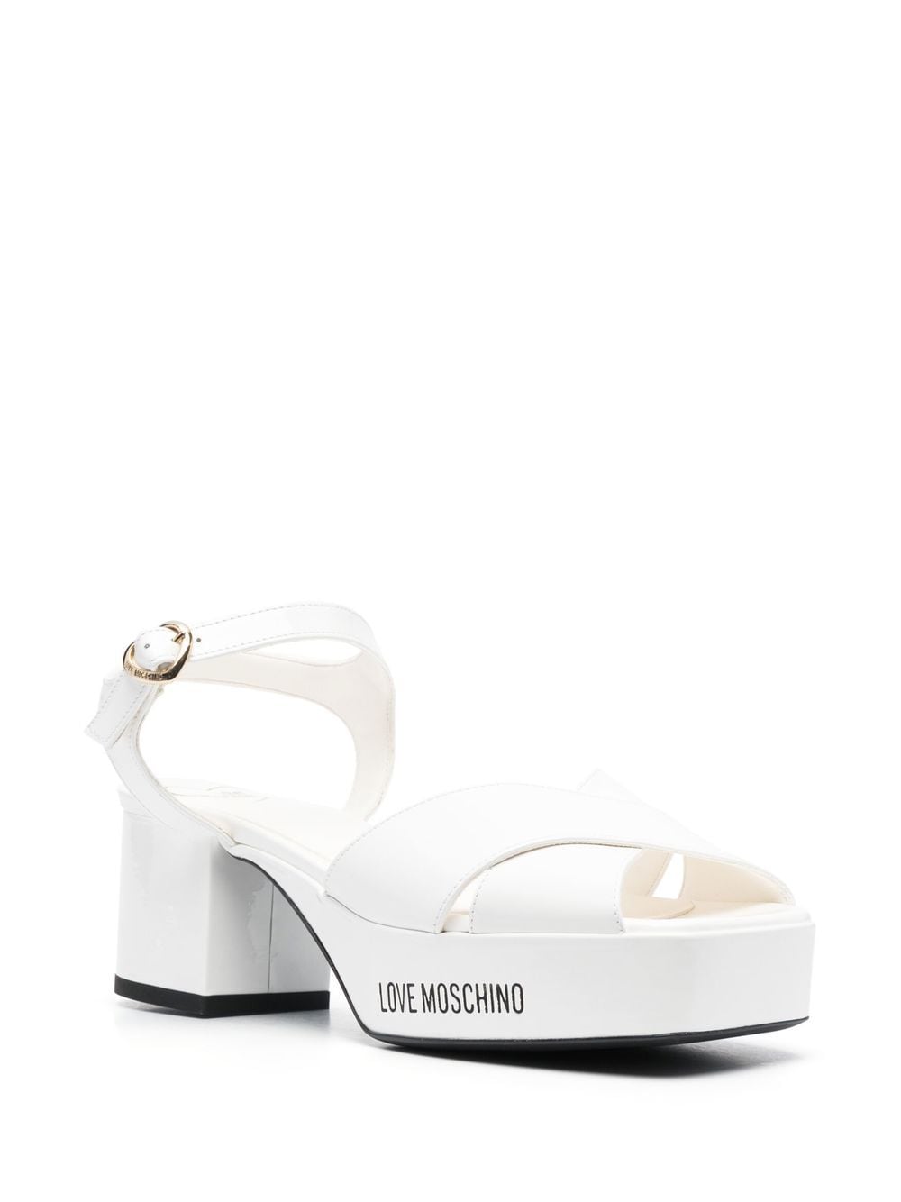 Love Moschino Sandalen met gekruiste bandjes - Wit