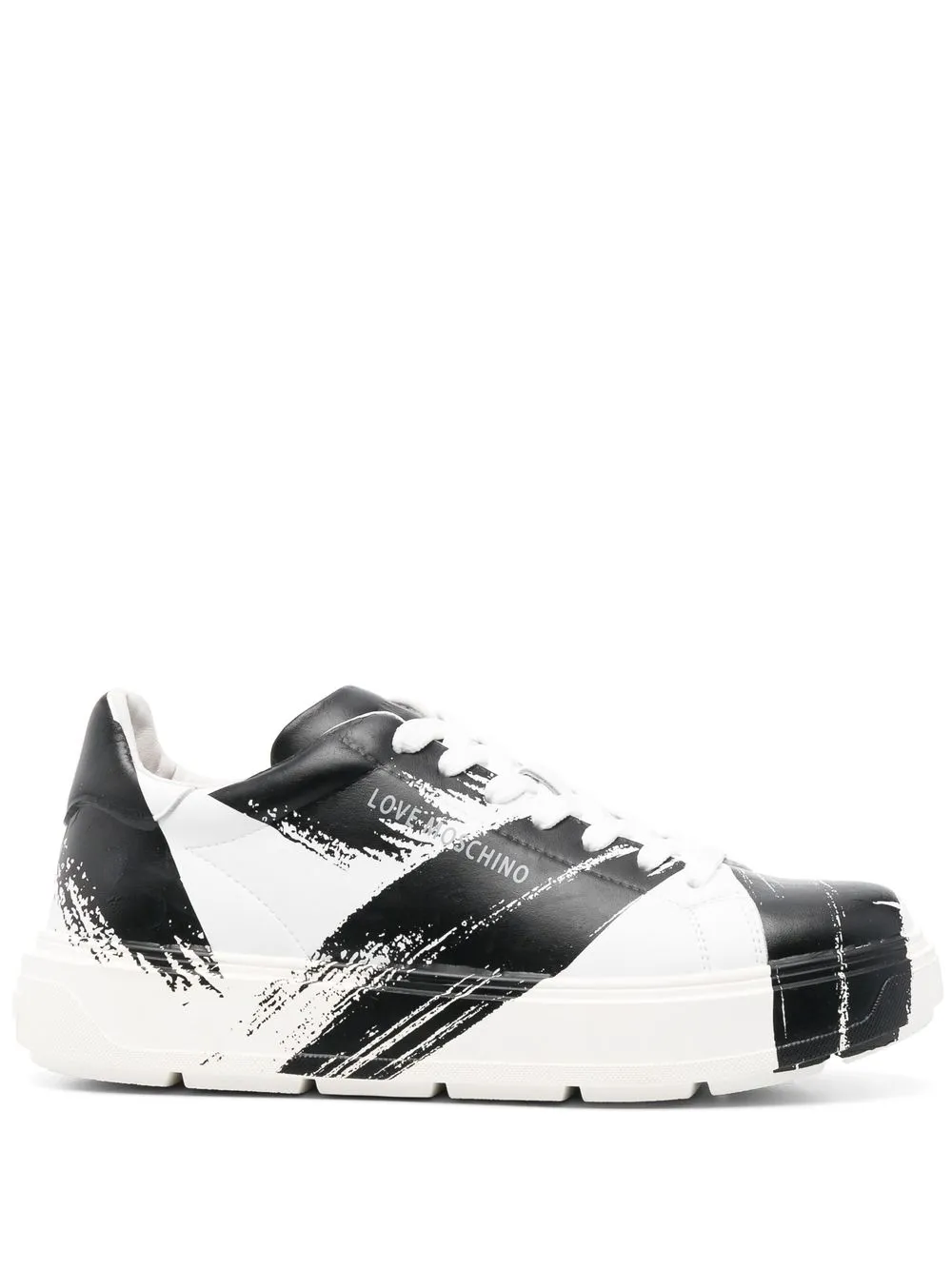 

Love Moschino paint-effect sneakers - Black