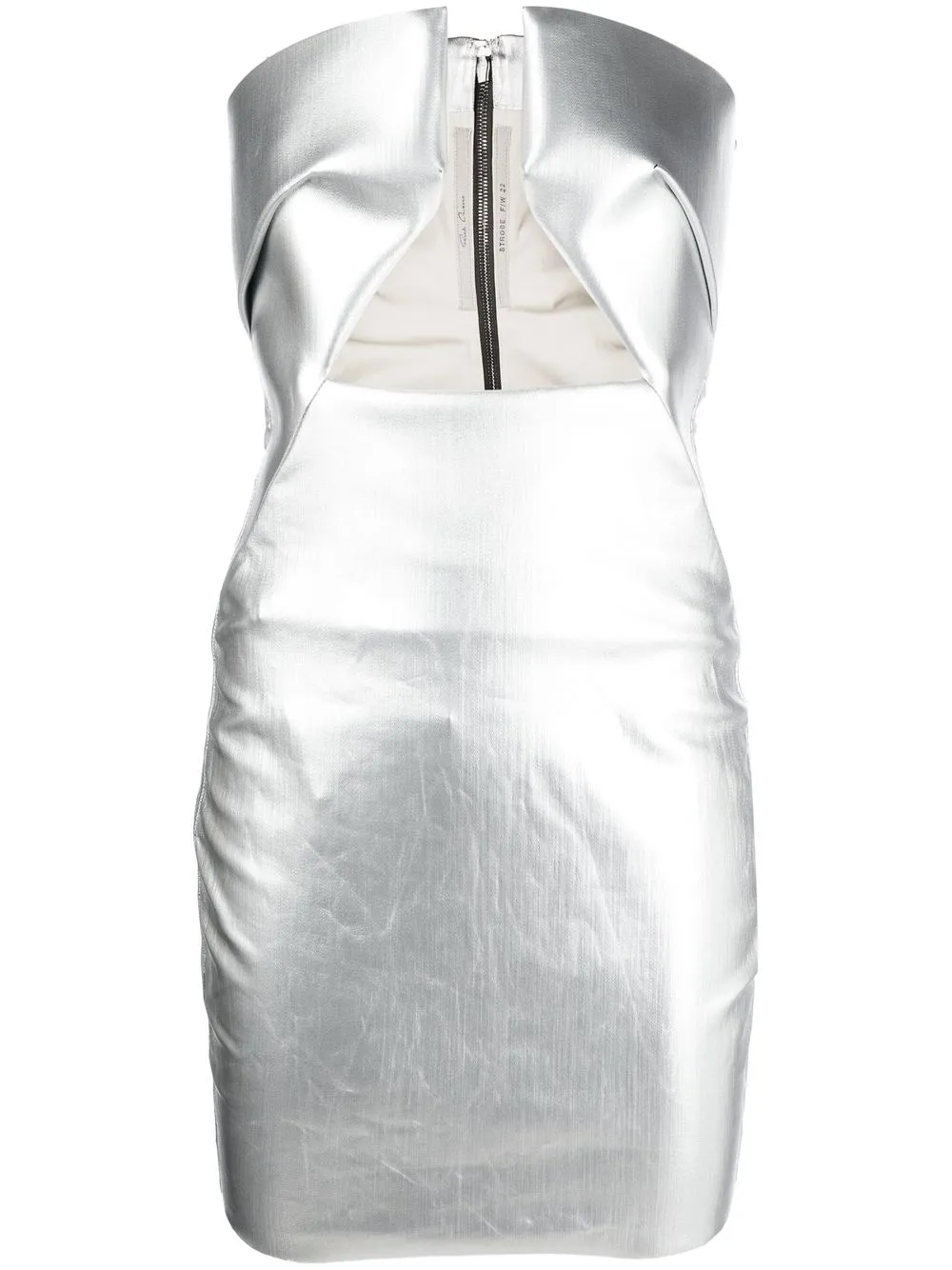 

Rick Owens strapless cut-out mini dress - Silver