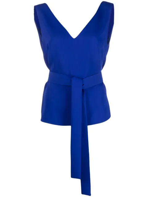 P.A.R.O.S.H. tie-waist sleeveless blouse