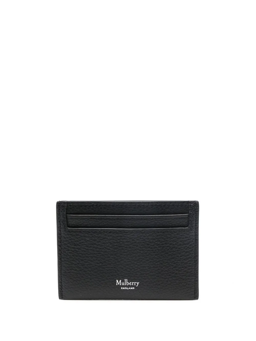 

Mulberry logo-print grained cardholder - Black