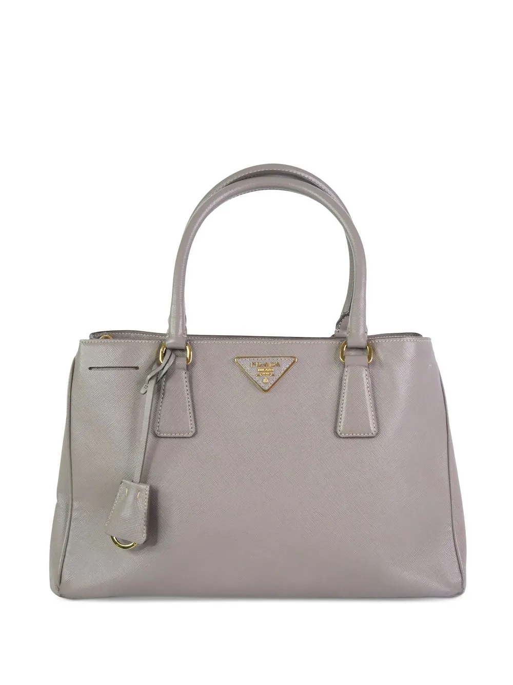 

Prada Pre-Owned triangle-logo top-handle bag - Grey