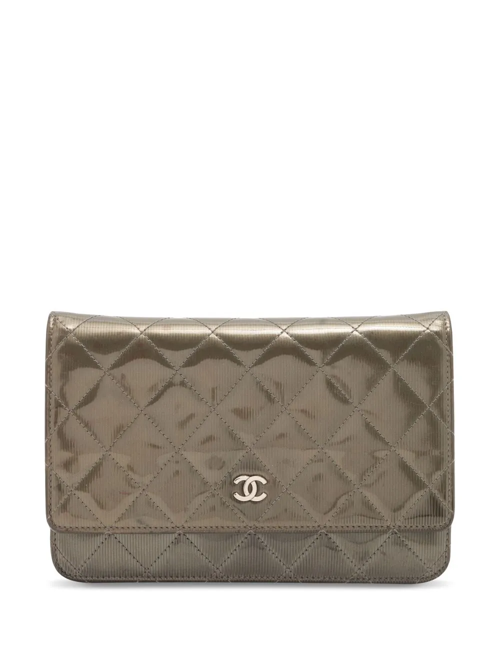 

Chanel Pre-Owned Wallet on Chain patent crossbody bag - Green