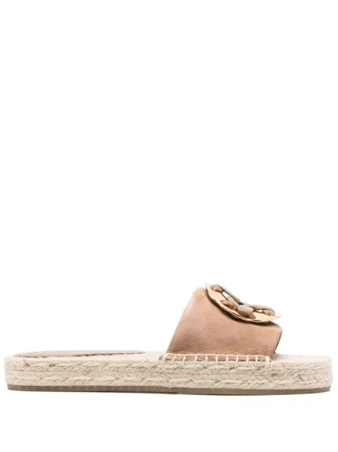 Tory Burch Woven Double T espadrille slide Women