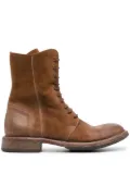 Moma Polacco worn-effect leather boots - Brown