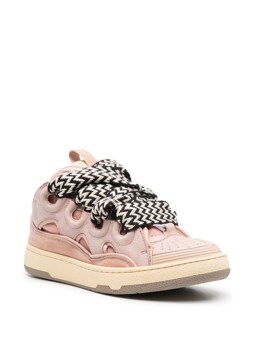 Lanvin Leather Curb Sneakers - Farfetch