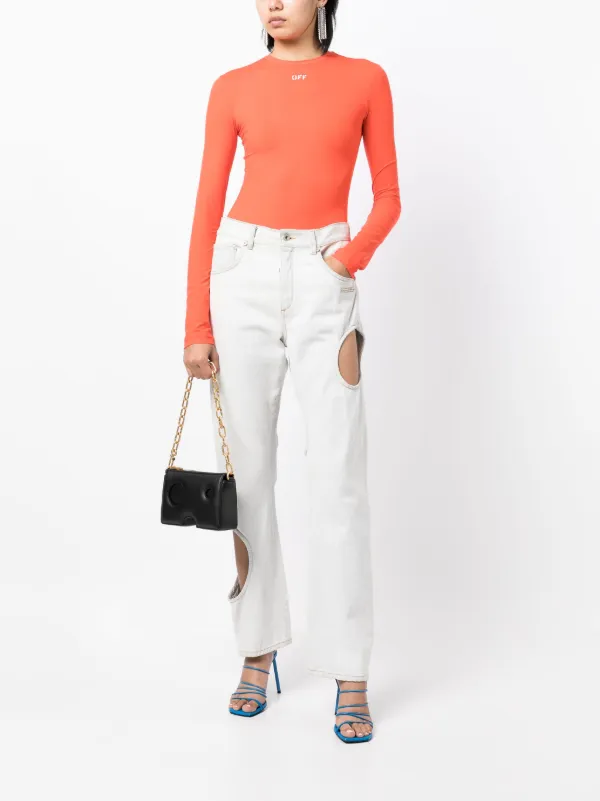 Off-White オフホワイト Burrow レザーショルダーバッグ - FARFETCH