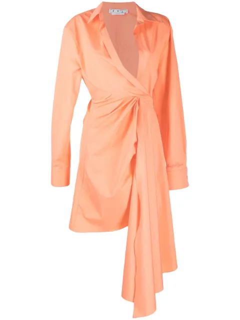 Off-White Bow Tie wrap dress