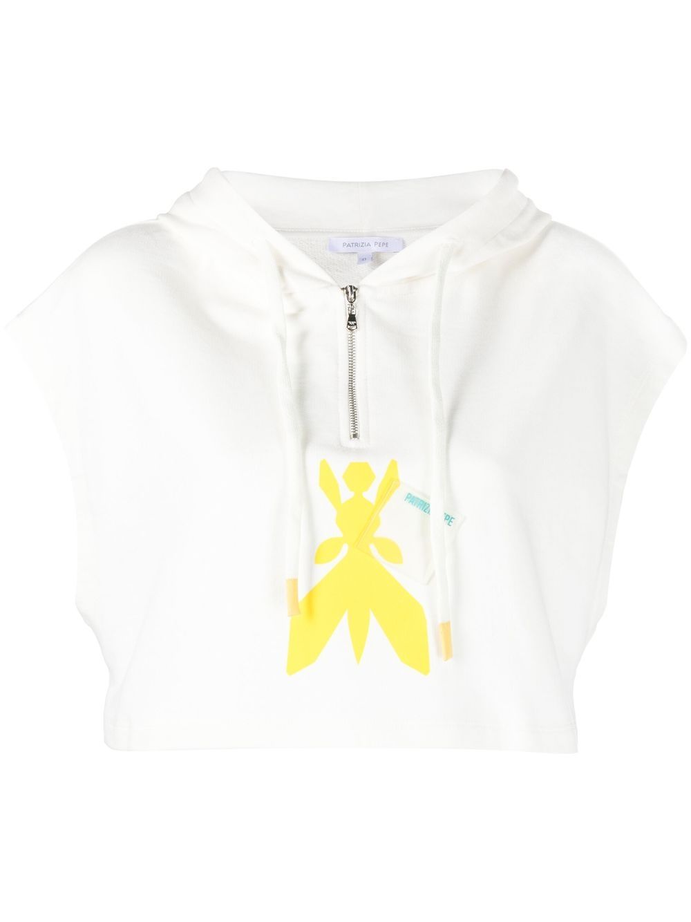 logo-print cropped hoodie