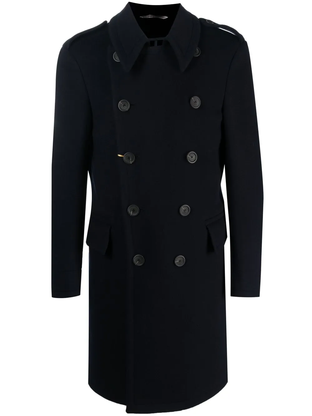 

Canali double-breasted cashmere coat - Blue