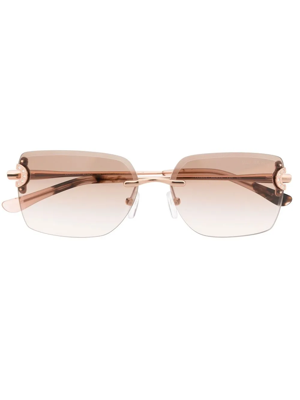 

Michael Kors frameless logo-engraved sunglasses - Pink