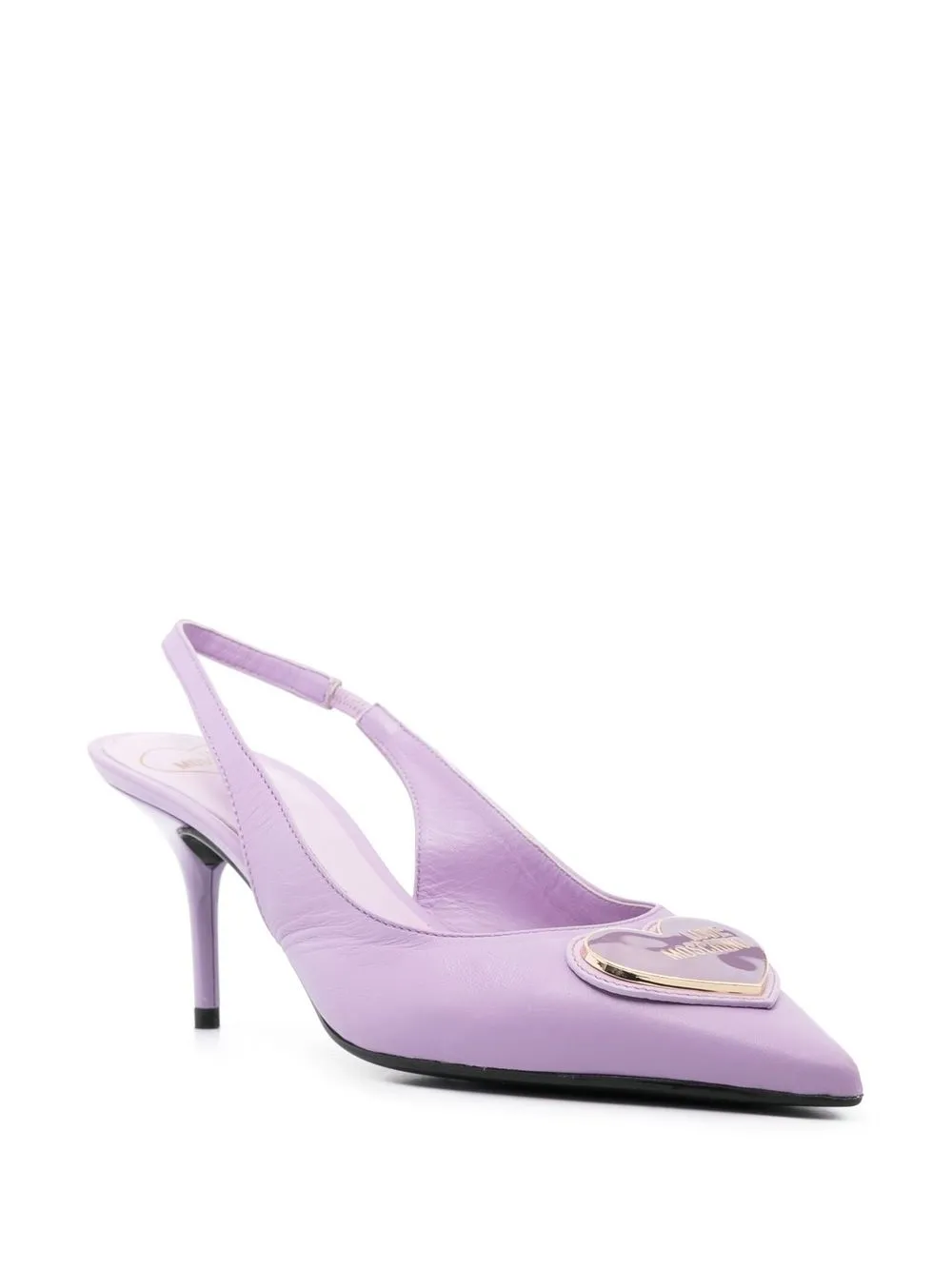 Love Moschino Pumps verfraaid met hart - Paars