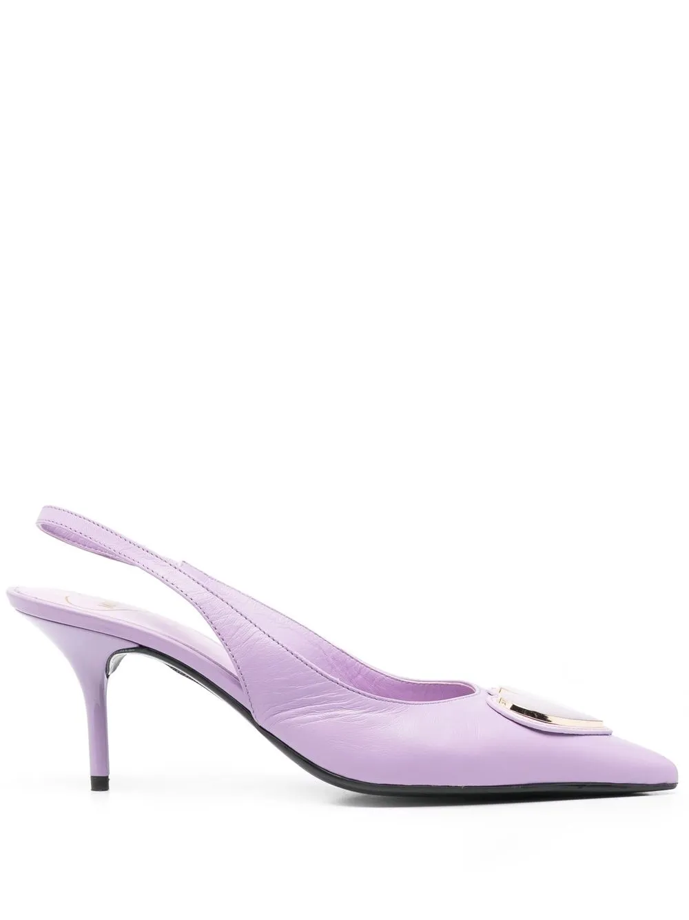 

Love Moschino heart logo-embellished pumps - Purple