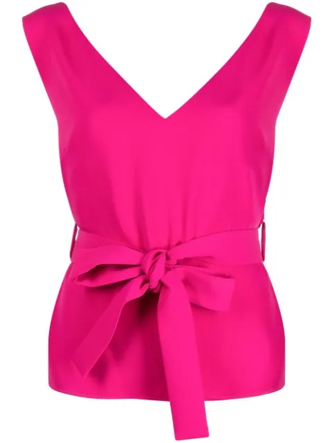P.A.R.O.S.H. tie-waist sleeveless blouse
