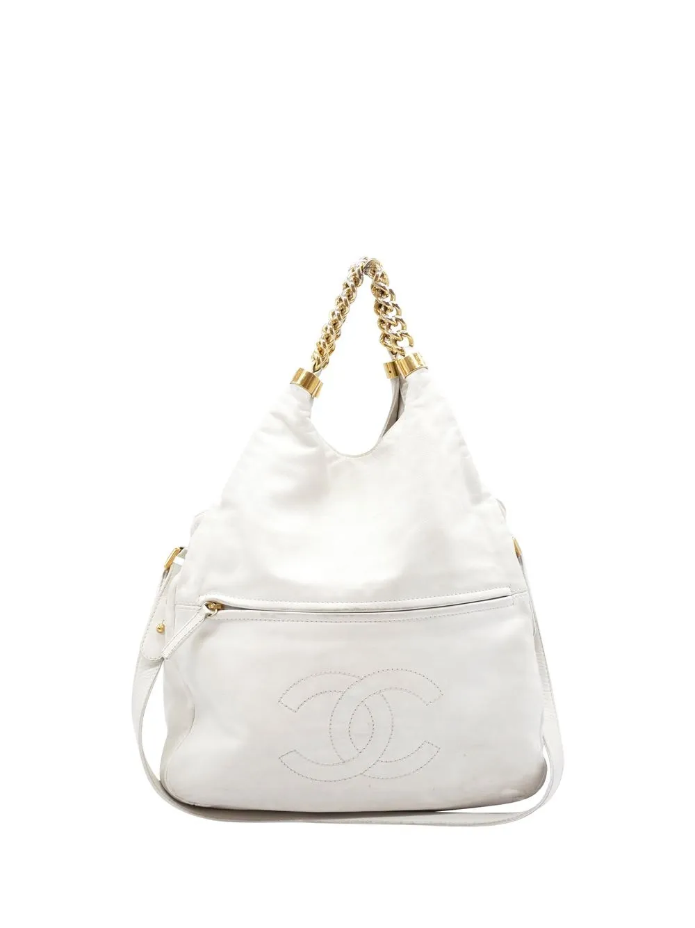 

Chanel Pre-Owned CC logo-stitched 2way bag - White