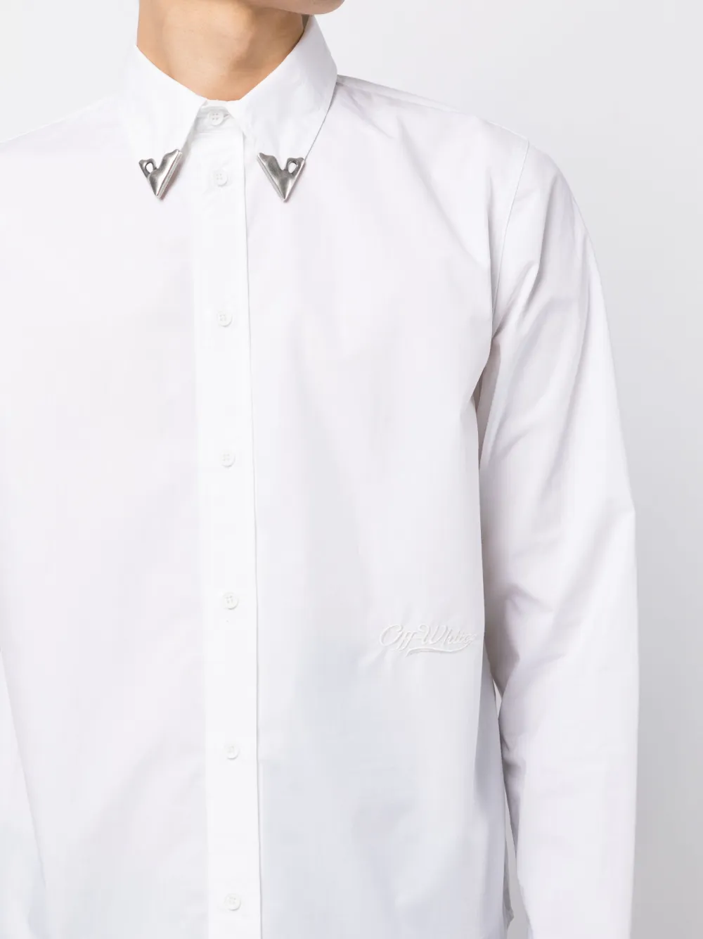 Off-White Overhemd met puntkraag Wit