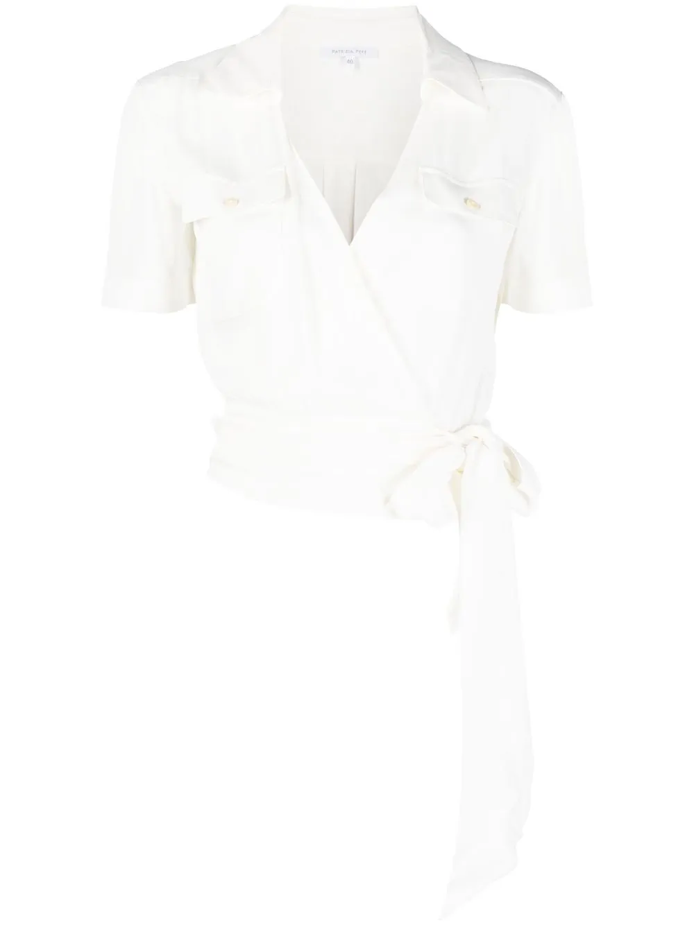 

Patrizia Pepe wrap design top - White