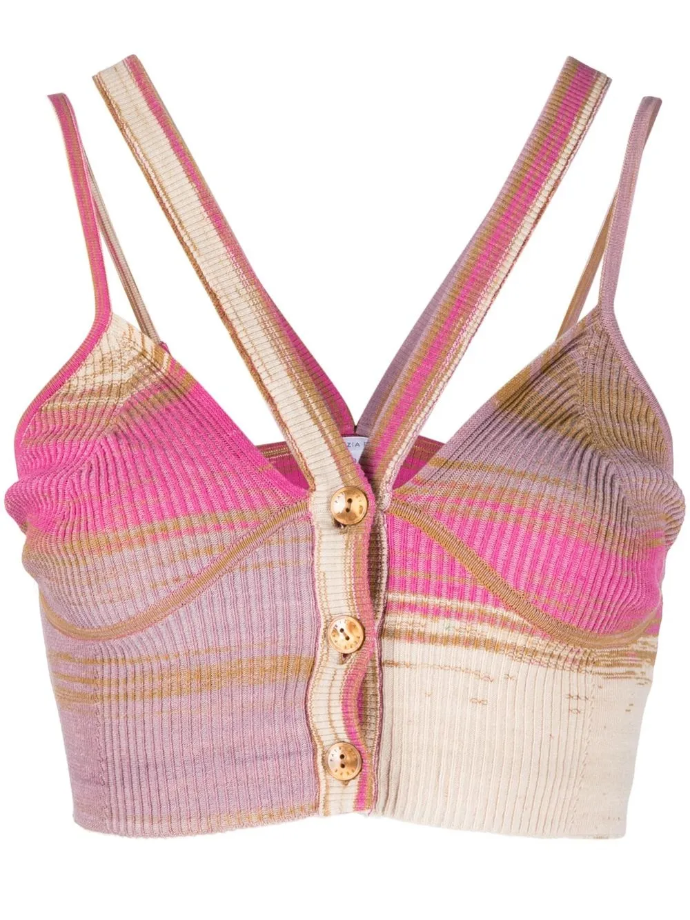 

Patrizia Pepe multi-strap knit top - Pink